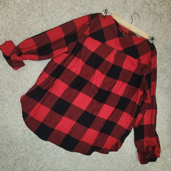Sonoma Red and Black Buffalo Plaid Checkered Shirt - Picture 9 of 9